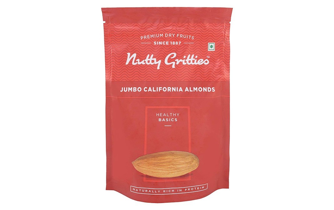 Nutty Gritties Jumbo California Almonds    Pack  223 grams